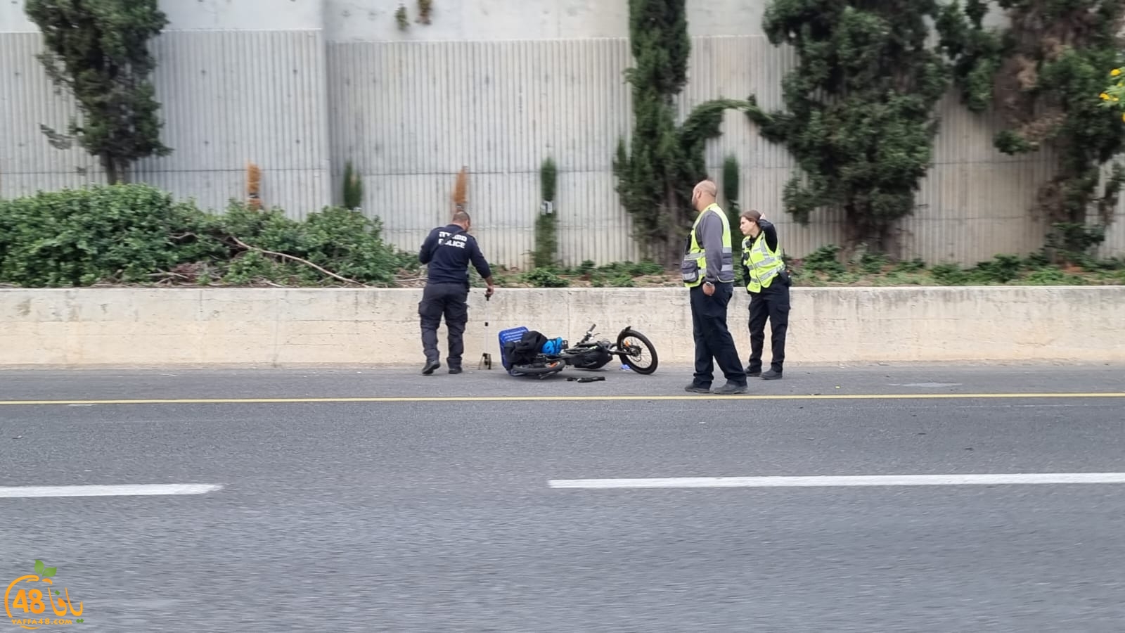 حادث طرق بين دراجتين على شارع 20 جنوب يافا 