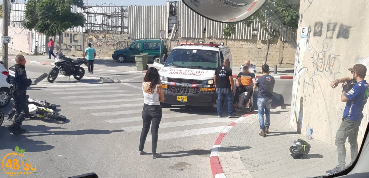 يافا: اصابة طفيفة بحادث طرق بين مركبة ودراجة نارية