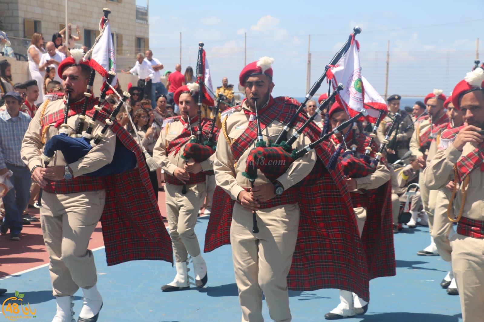 بالفيديو: استعراض كشفي ضخم في مدينة يافا بمناسبة عيد الفصح المجيد التقبيلة