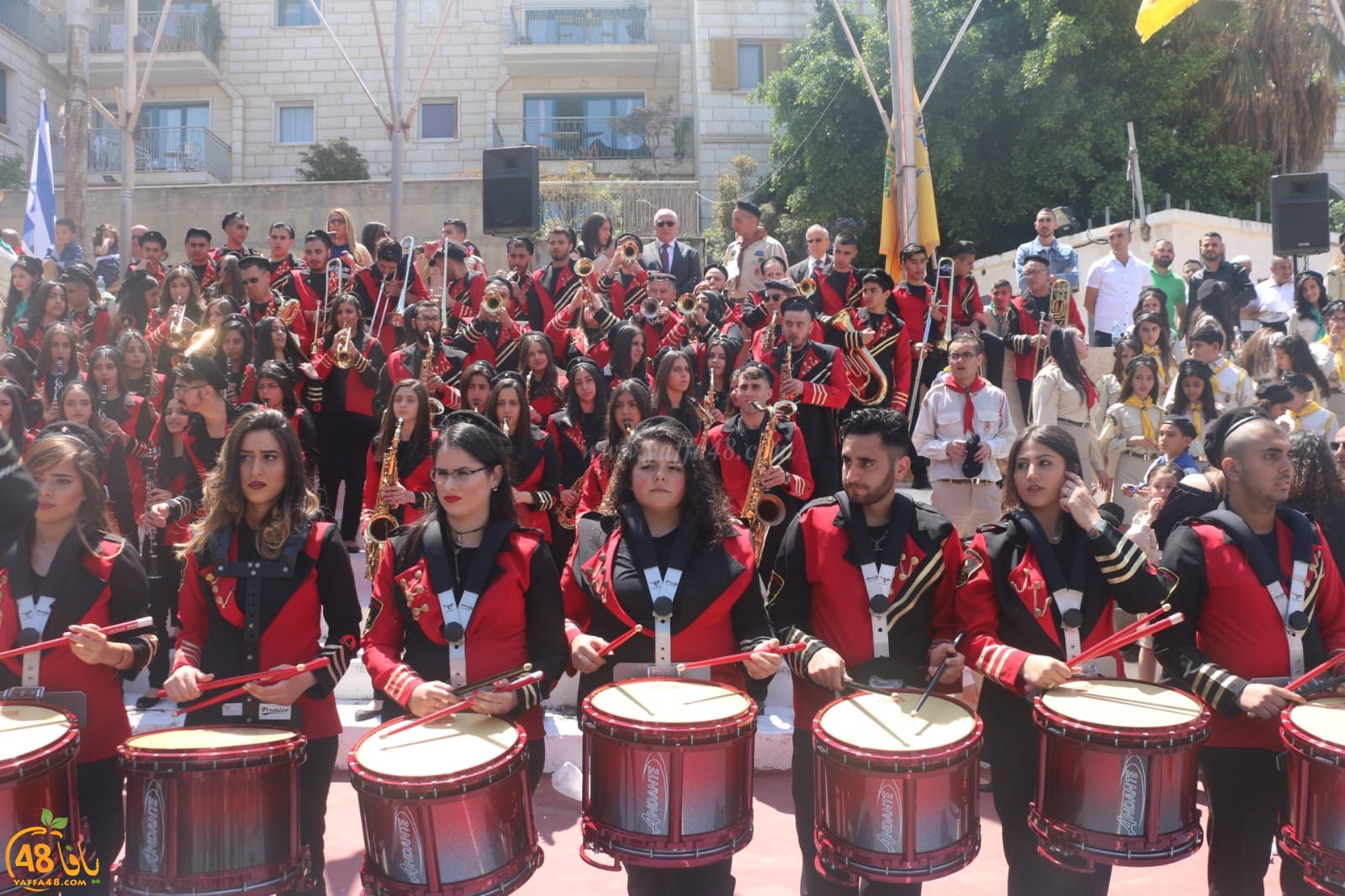 بالفيديو: استعراض كشفي ضخم في مدينة يافا بمناسبة عيد الفصح المجيد التقبيلة