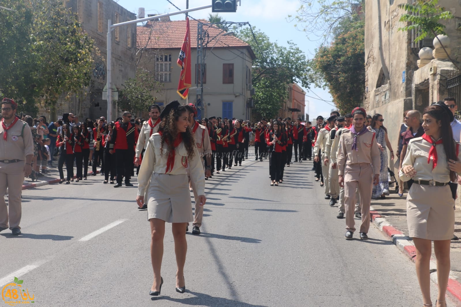 بالفيديو: استعراض كشفي ضخم في مدينة يافا بمناسبة عيد الفصح المجيد التقبيلة