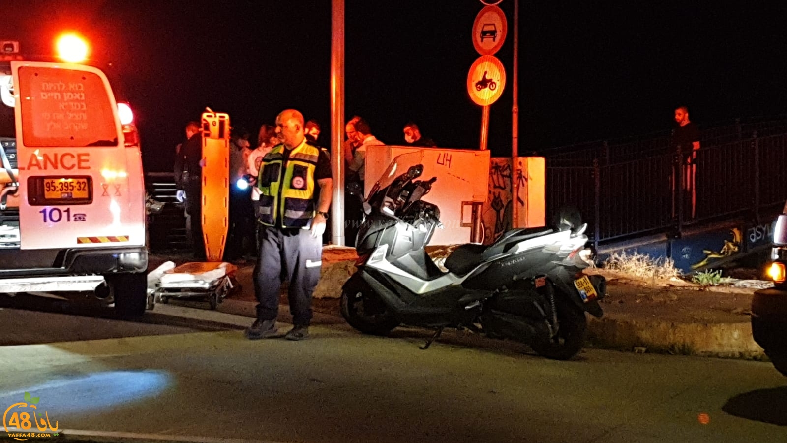 يافا: اصابة متوسطة لراكب دراجة هوائية اثر انزلاقه 