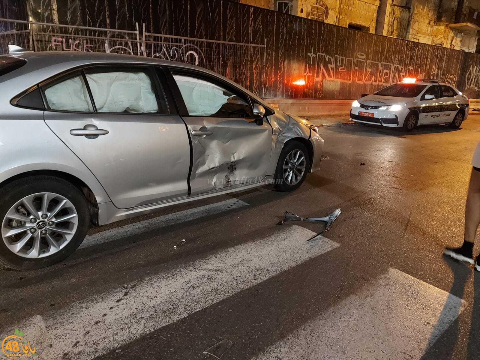 صور: إصابتان في حادث طرق بين درّاجتين ناريّتين ومركبة شرق يافا