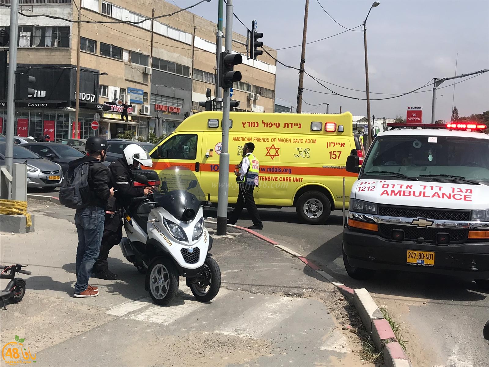  اصابة طفيفة لراكب دراجة كهربائية بحادث ذاتي في يافا 