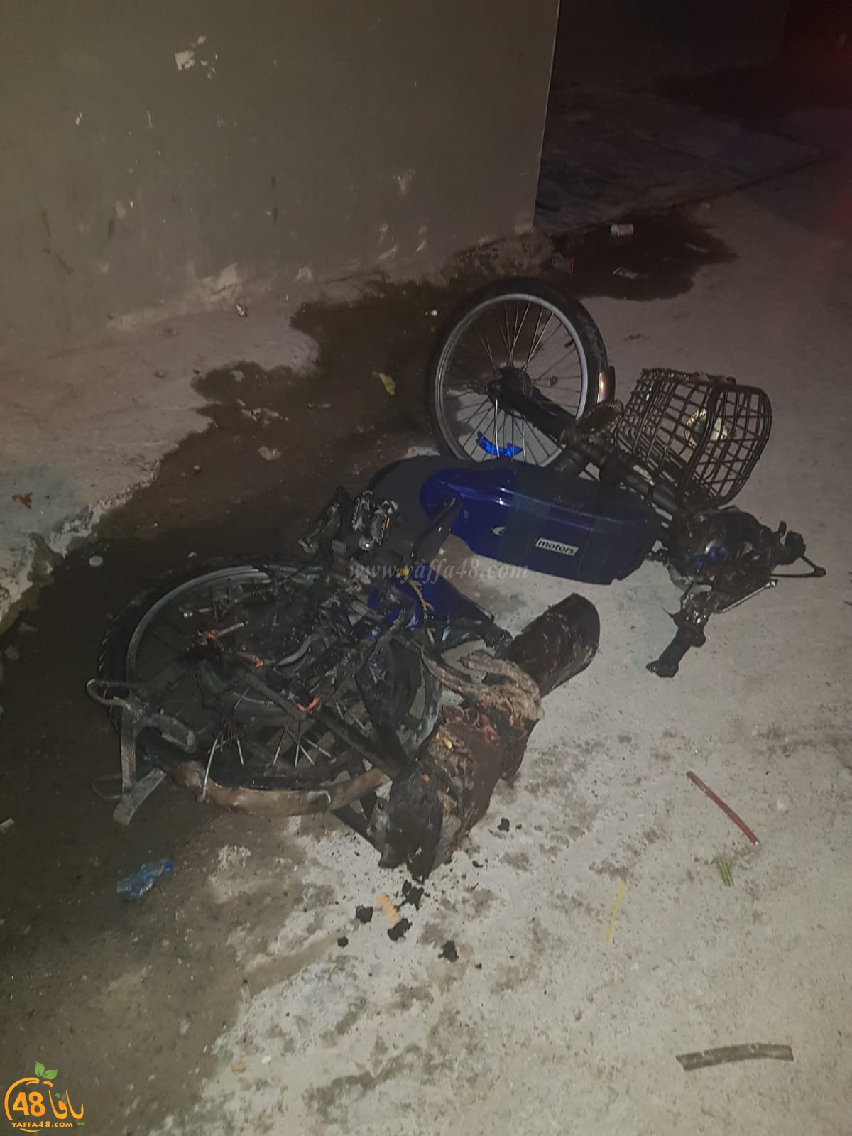  الرملة: احتراق منزل في حي الجواريش بسبب احتراق بطاريات دراجة كهربائية
