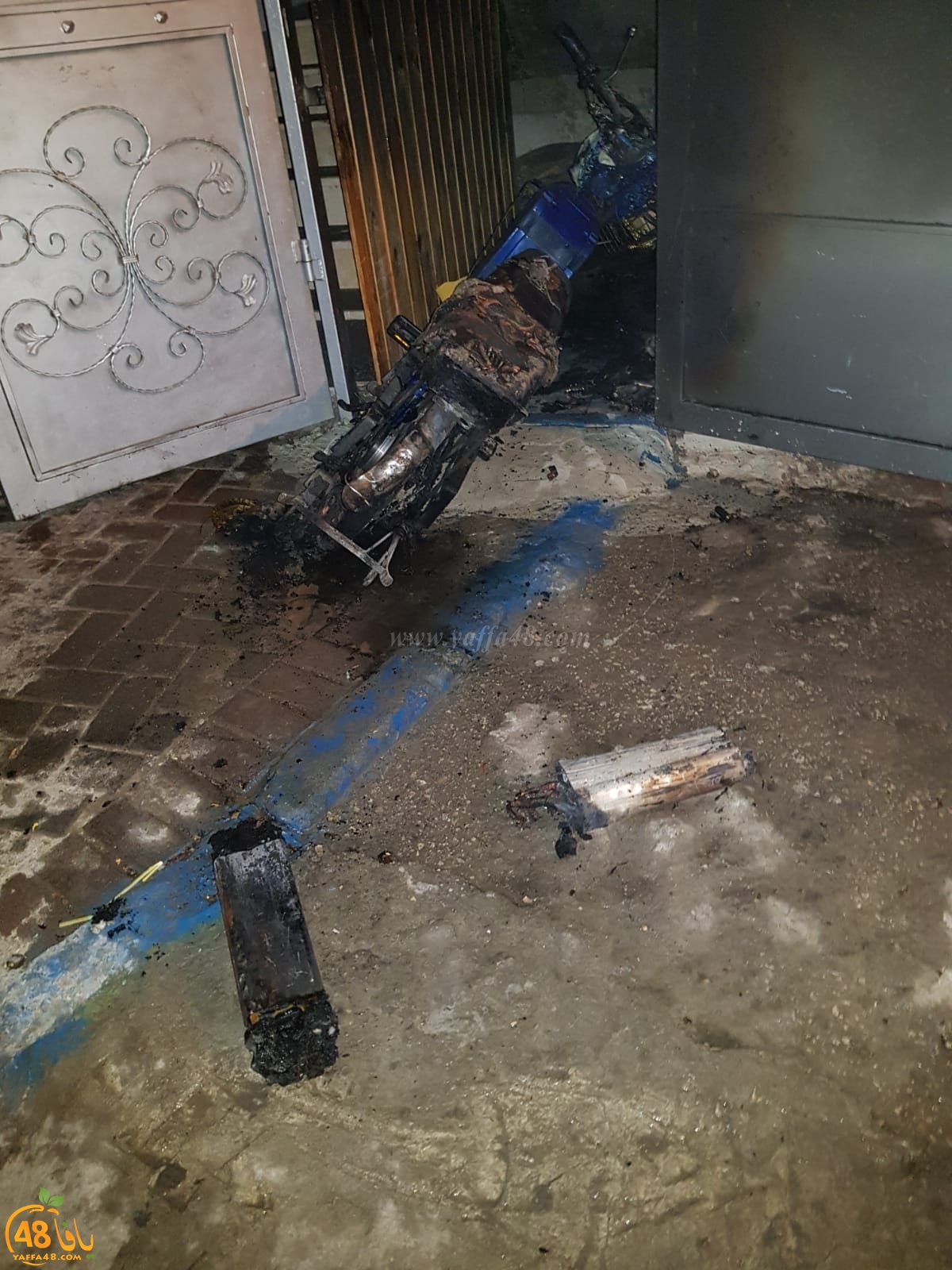  الرملة: احتراق منزل في حي الجواريش بسبب احتراق بطاريات دراجة كهربائية