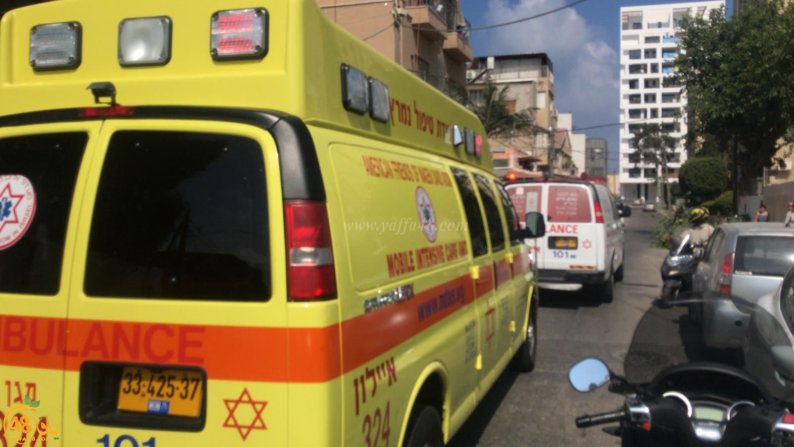  يافا: إصابة خطرة لشخص اثر سقوطه من علو بالمدينة 
