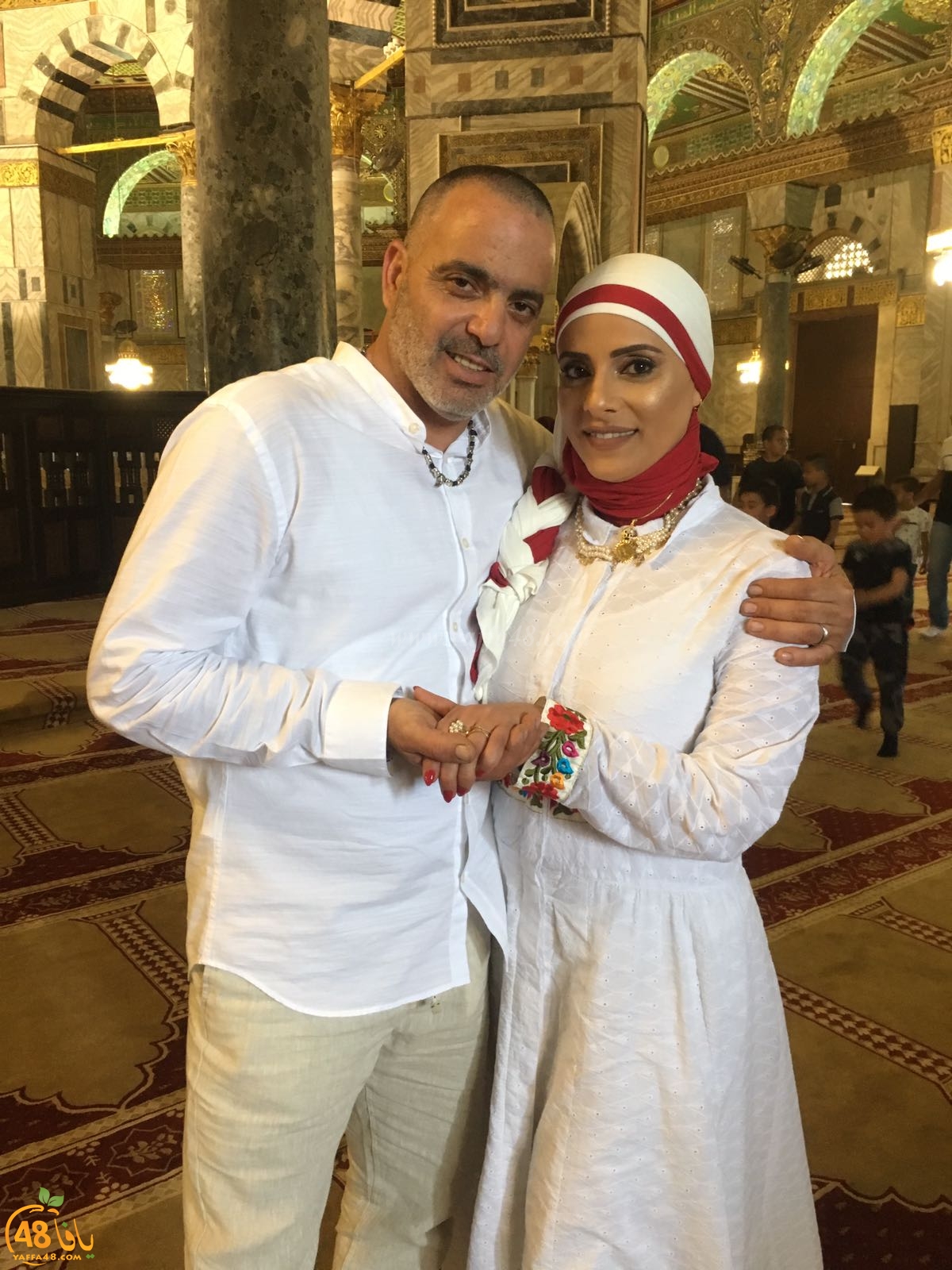  مبروك - عروسان من يافا يعقدان قرانهما في رحاب الأقصى المبارك