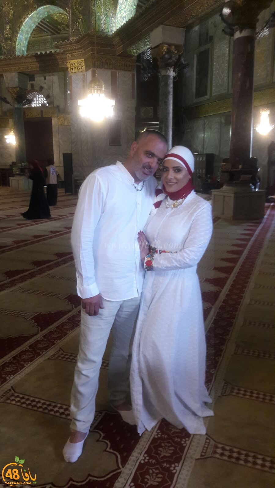  مبروك - عروسان من يافا يعقدان قرانهما في رحاب الأقصى المبارك