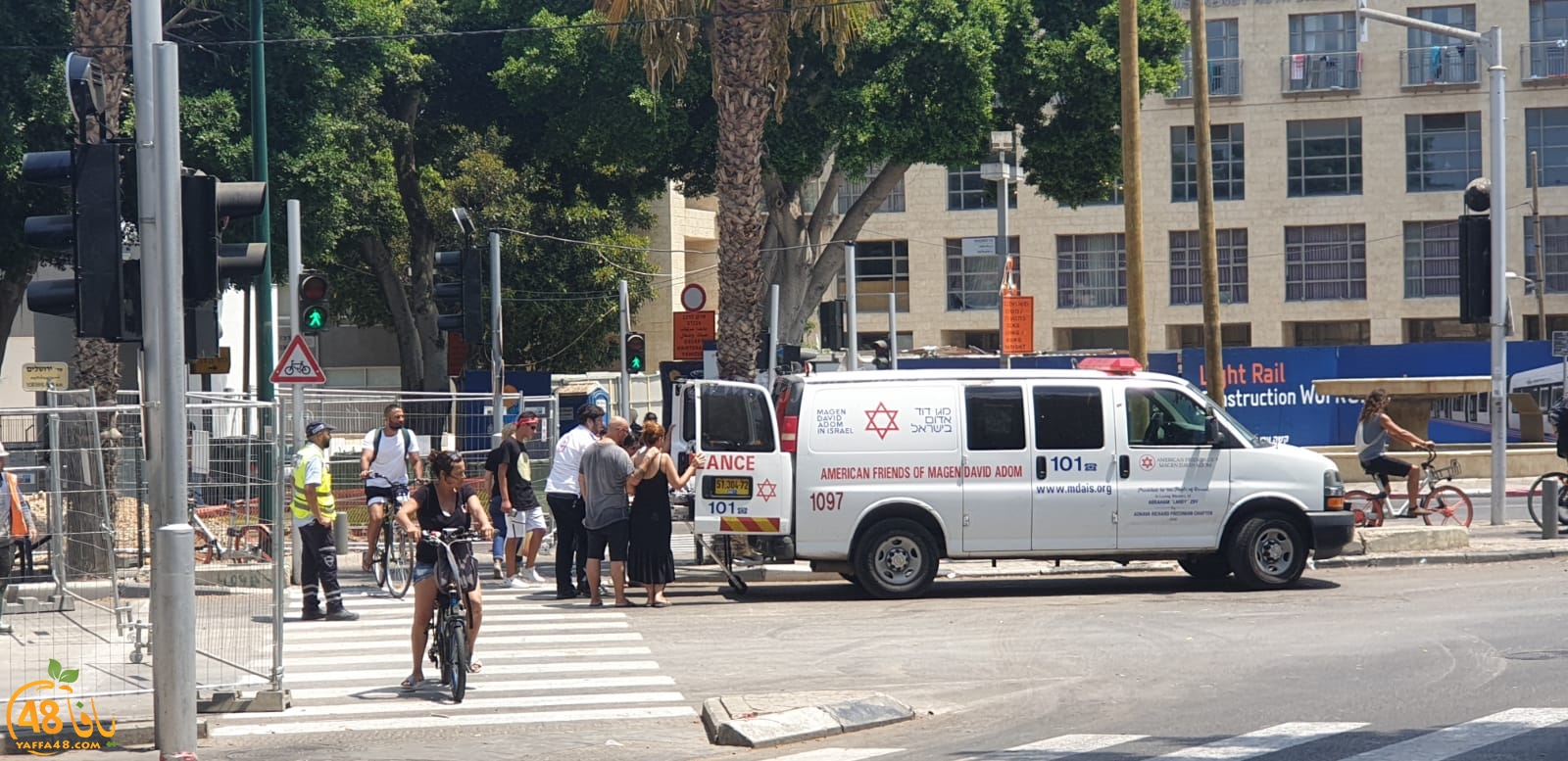  يافا: إصابة متوسطة لراكب دراجة كهربائية بحادث دهس 