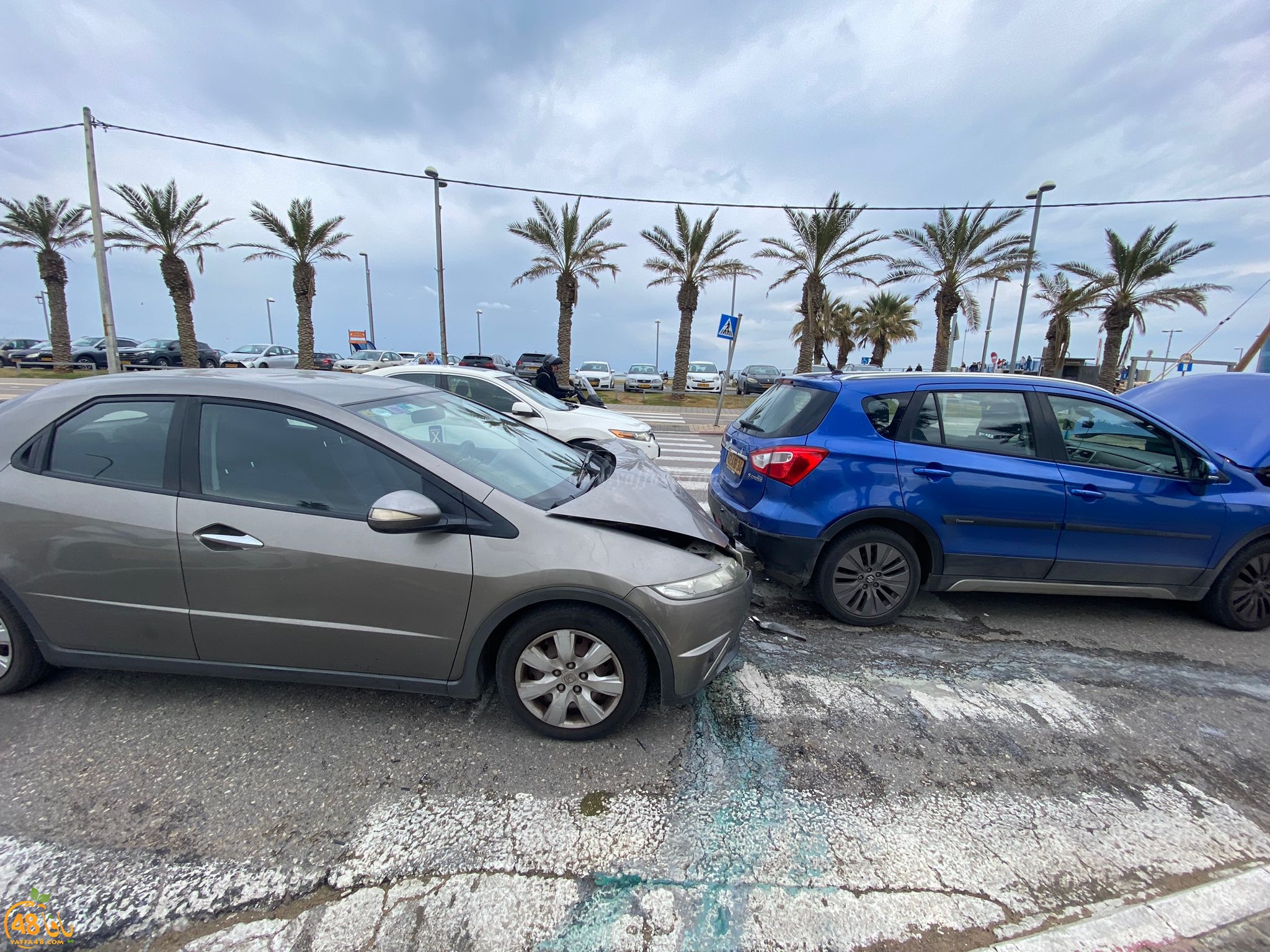  يافا: اصابة سيدة بحادث طرق بين مركبتين 