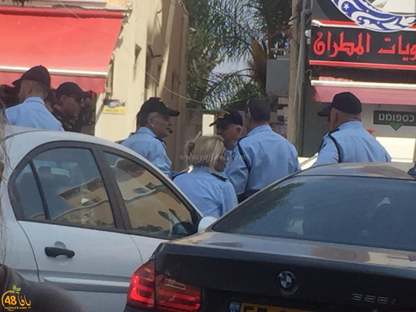  بالصور: انتشار مكثّف للشرطة في يافا عشية اقامة صلاة الجمعة في حديقة العجمي 