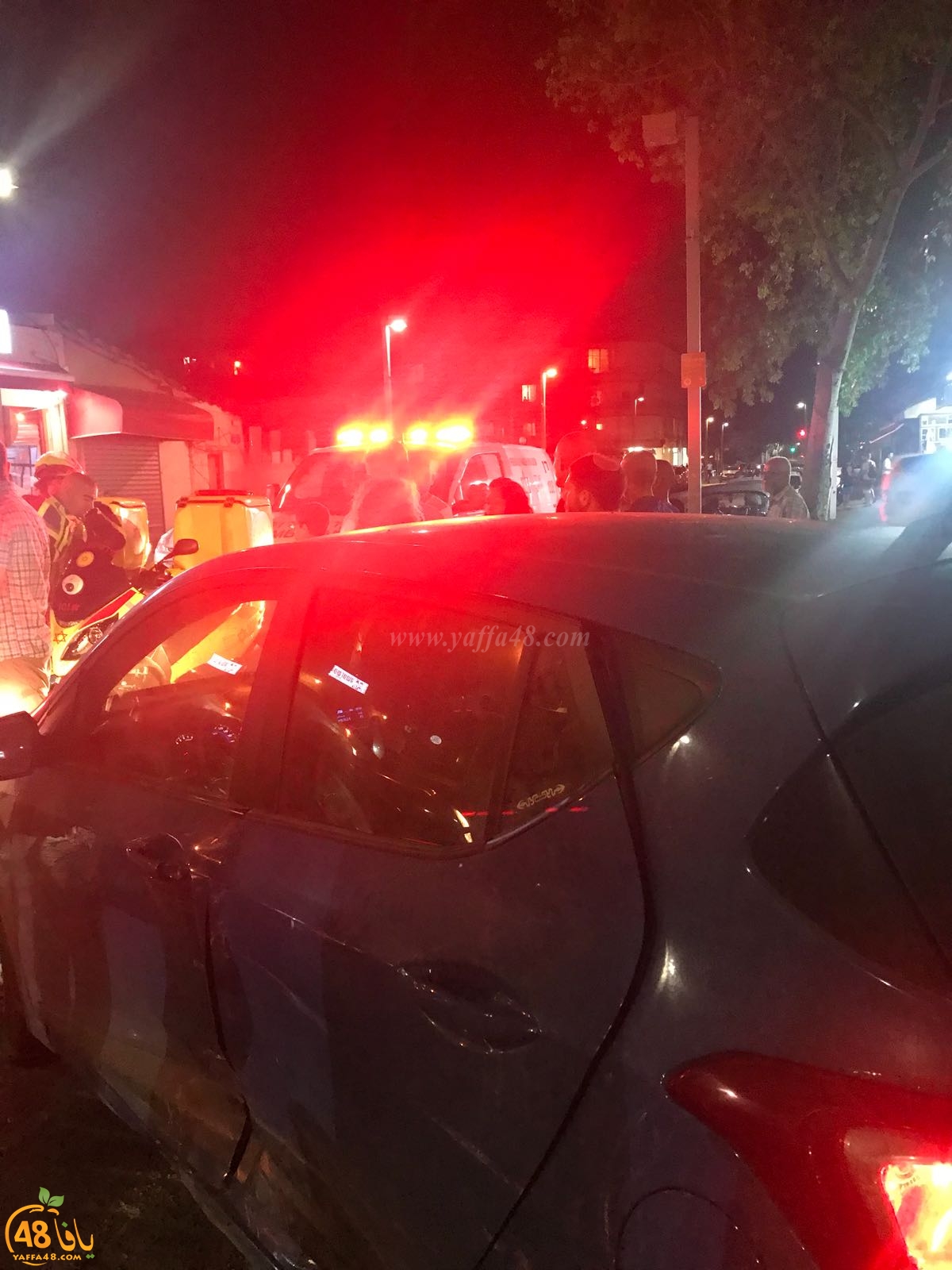 يافا: اصابة طفيفة لشخصين بحادث طرق وسط المدينة 
