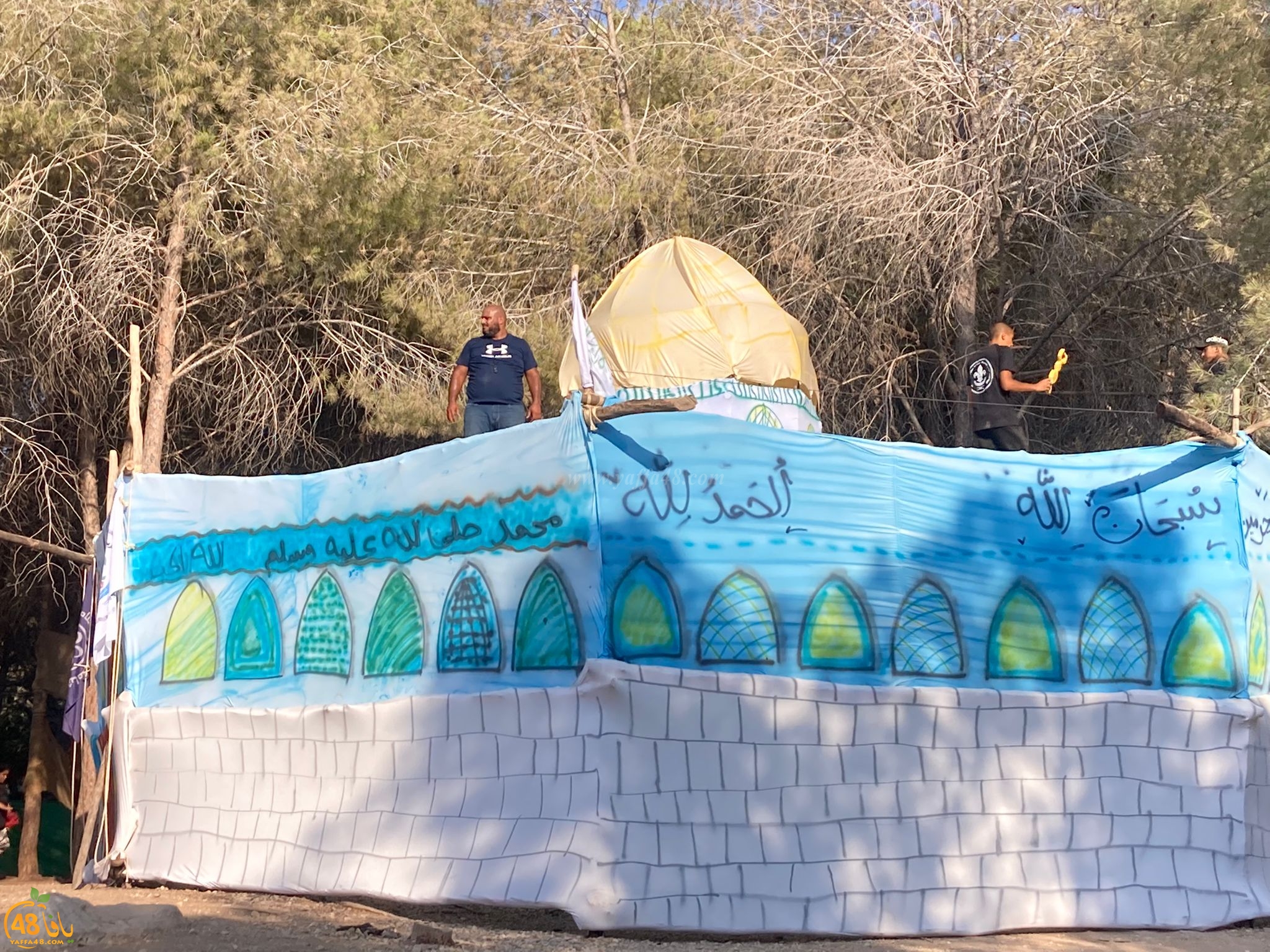 صور: مجسم للمسجد الأقصى المبارك في مخيم كشاف النادي الاسلامي 