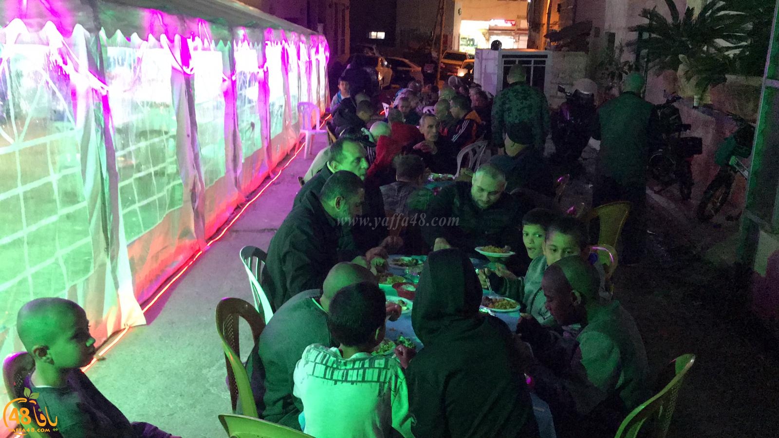 بالصور : خيمة الهدى تنظم أمسية دعوية في ضيافة عائلة كحيل بيافا