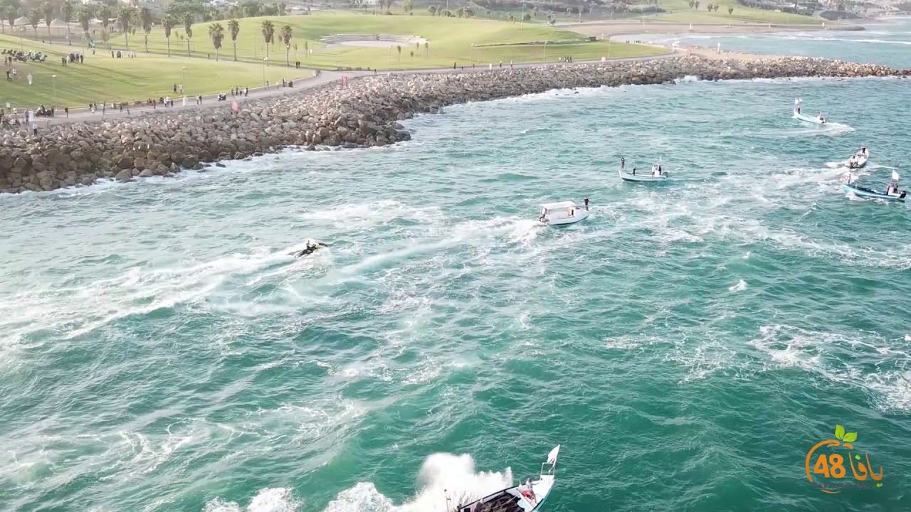 مشاهد جويّة رائعة لصلاة عيد الأضحى في مدينة يافا