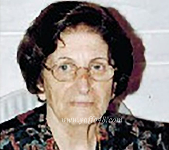 اللد : وفاة السيدة نظر بطرس سابا ( ام عيسى ) 92 عاماً 