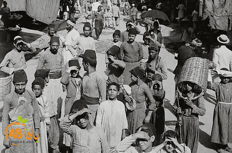  صورة نادرة من شارع وسوق السكسك بيافا عام 1916