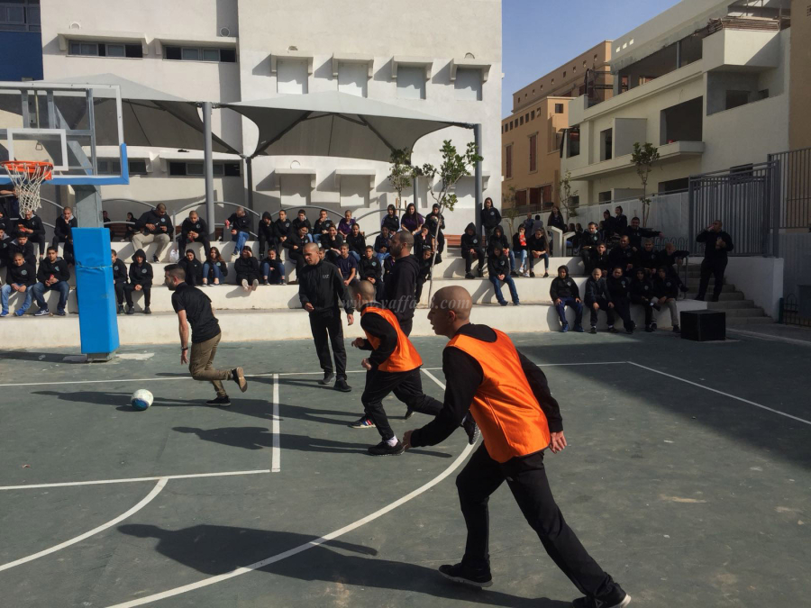 صور: انطلاق دوري كرة القدم " لا للعنف نعم للتسامح " بمدرسة يافا المستقبل 