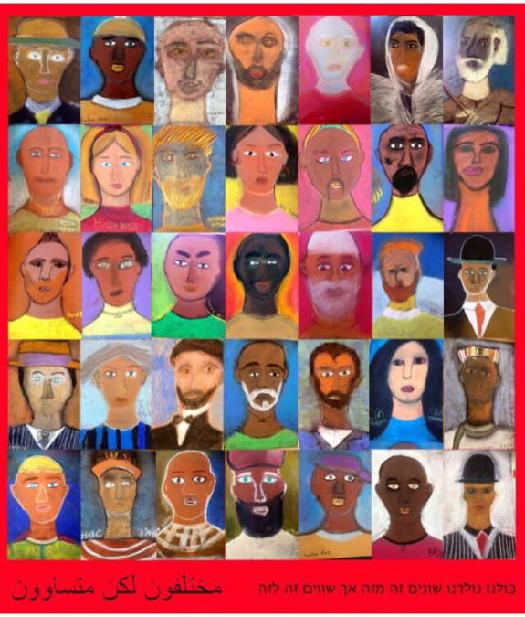  عرض صورة من رسم طلاب المدرسة التكنولوجية تل ابيب في معرض بميناء يافا