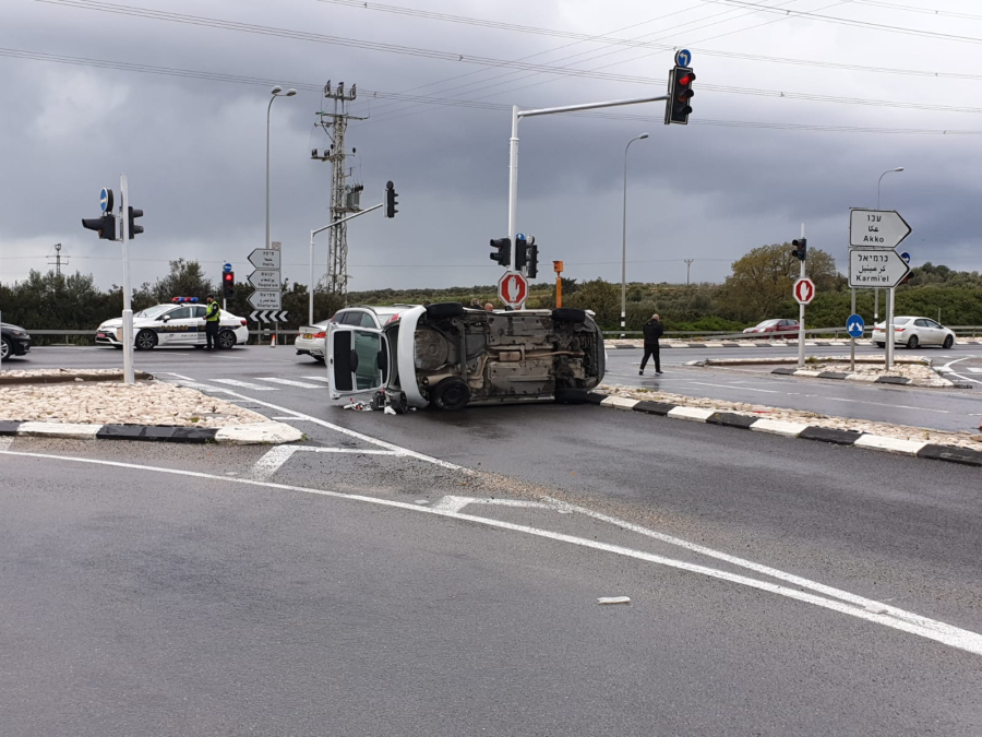 مفرق الناعمة: 5 اصابات بحادث طرق قرب شفاعمرو