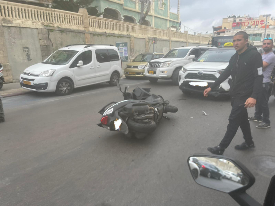يافا: اصابة متوسطة لراكب دراجة نارية بحادث طرق 
