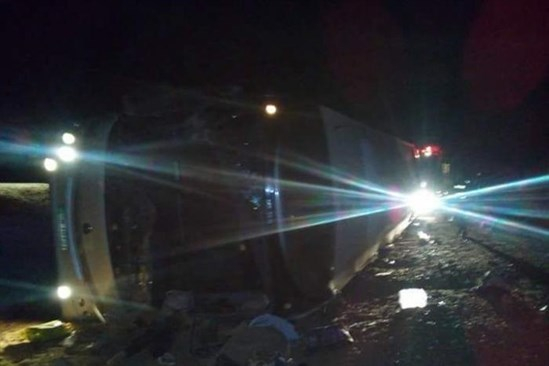 ارتفاع ضحايا حافلة المعتمرين الى 16