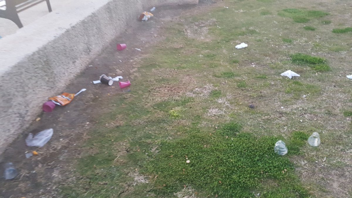 شاهد: عاصفة من النفايات تضرب متنزه العجمي بعد عطلة يوم السبت - من المسؤول؟!