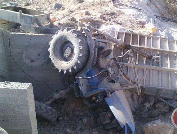 وفاة 4 مواطنين في حادث انقلاب جرار زراعي في بلدة بني نعيم شرق الخليل