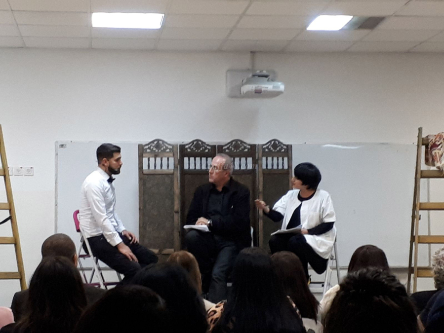  صور: مسرحية بعنوان "سلالم" للبروفيسور رياض اغبارية في مدرسة أجيال الثانوية بيافا