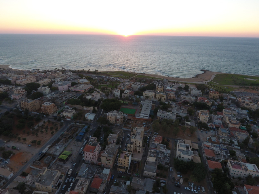 صورتي الأجمل - غروب الشمس في مدينة يافا .. تصوير جوّي