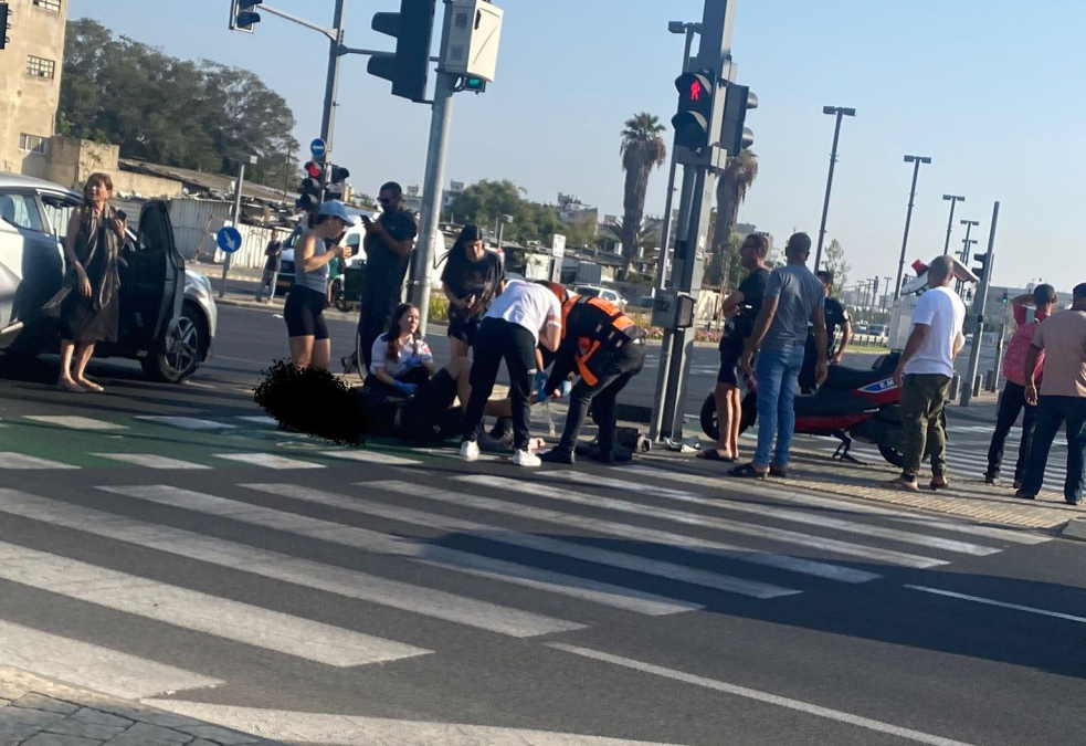 يافا: اصابة متوسطة لراكب دراجة نارية بحادث طرق 