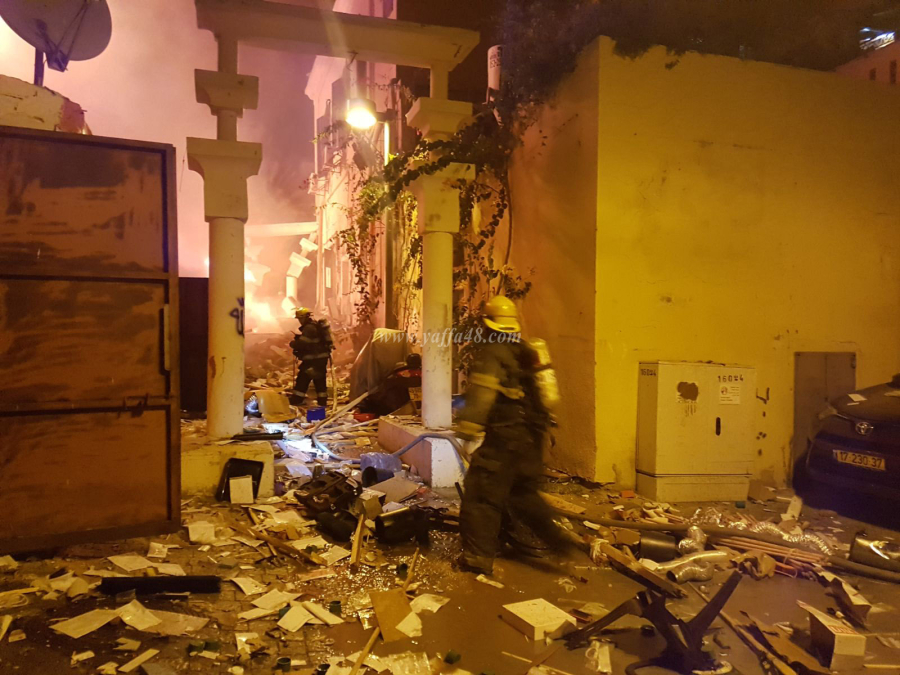  فيديو: انهيار مبنى واصابة 3 أشخاص بانفجار ضخم هزّ أرجاء مدينة يافا 