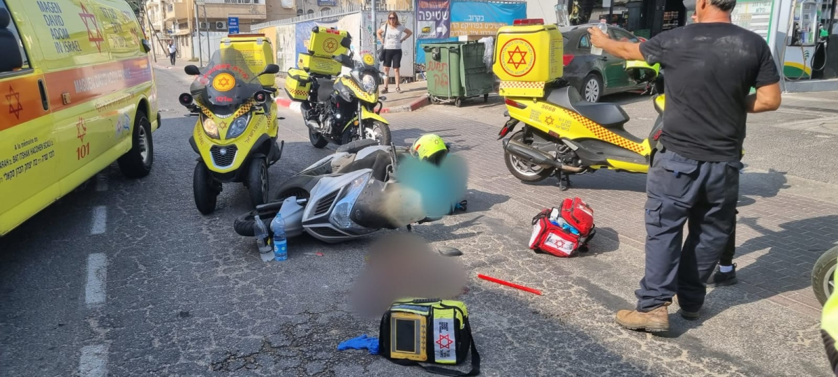 يافا: اصابة خطرة لراكب دراجة نارية بحادث طرق 