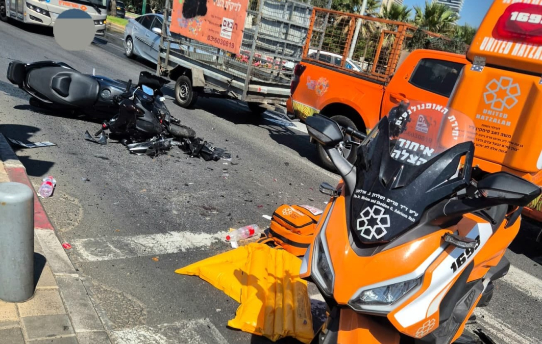 يافا: إصابة متوسطة لشاب بحادث دراجة نارية