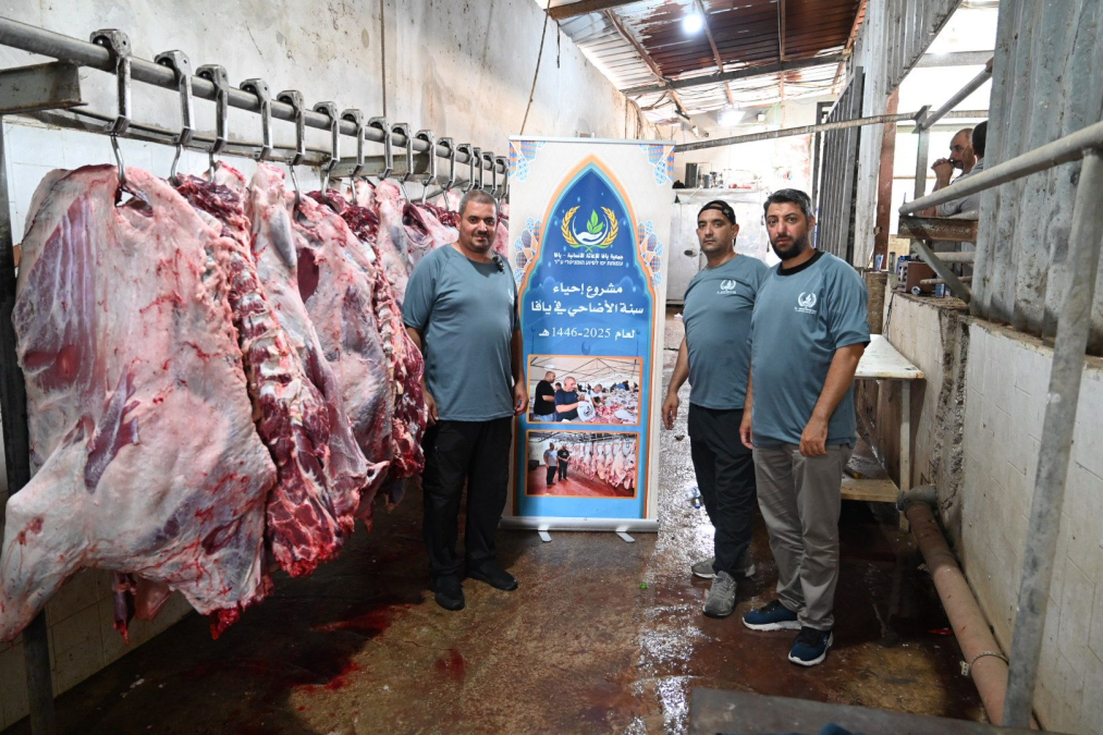 يافا: جمعية يافا تختتم المرحلة الأولى من مشروع الأضاحي وتذبح 27 عجلاً و10 خراف 