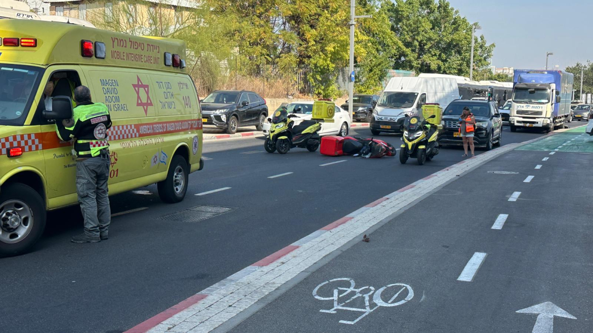 يافا: إصابة متوسطة لراكب دراجة نارية بحادث طرق 