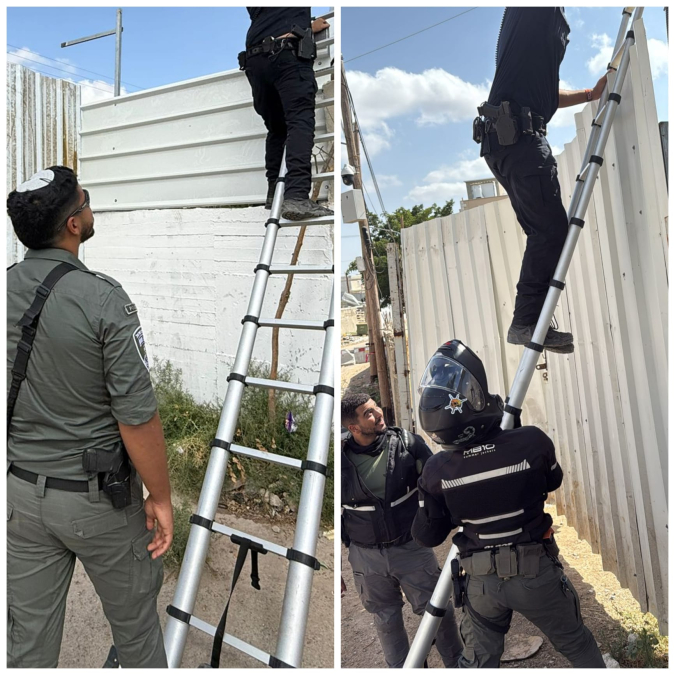 اللد: حملة للشرطة لإزالة كاميرات مراقبة نُصبت بشكل غير قانوني