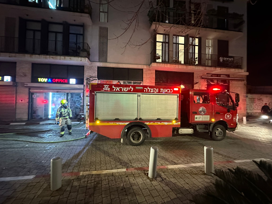 يافا: حريق داخل محل تجاري في دوار الساعة دون اصابات