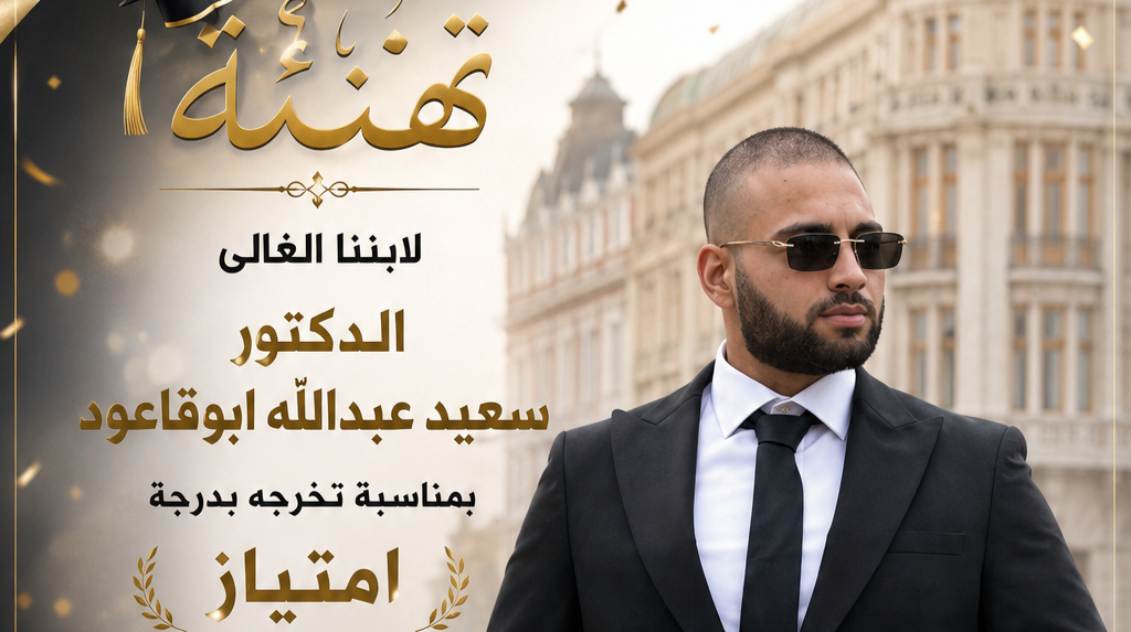 يافا: الدكتور سعيد أبو قاعود يتخرج بامتياز من كلية طب ال...