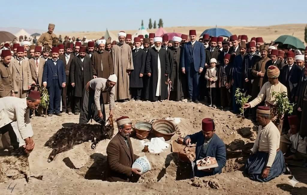 صورة نادرة توثق وضع حجر أساس شارع جمال باشا في يافا عام 1915