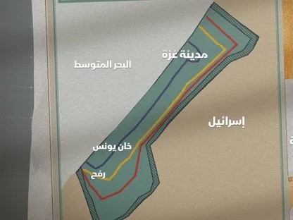 يلتهم نصف قطاع غزة: إسرائيل ترسم"الخط الاصفر بعلامات خاصة"