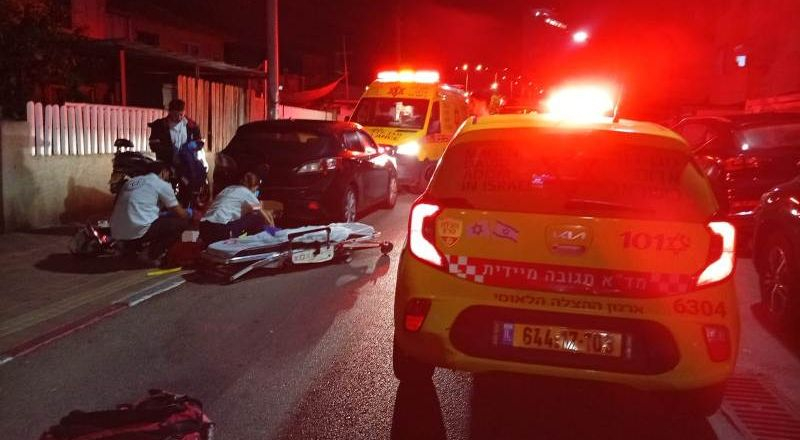 نتانيا: إصابة خطيرة لسائق دراجة نارية إثر حادث مروّع