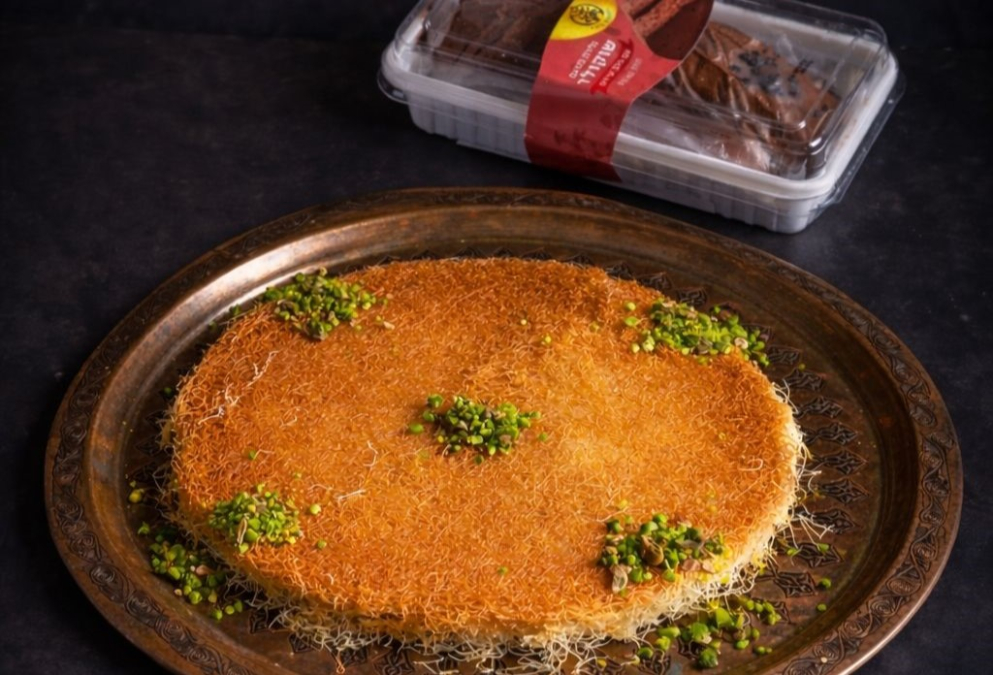 عرض مميز من يافا كنافة: صينية كنافة كبيرة مع بوظة بـ99 ش...