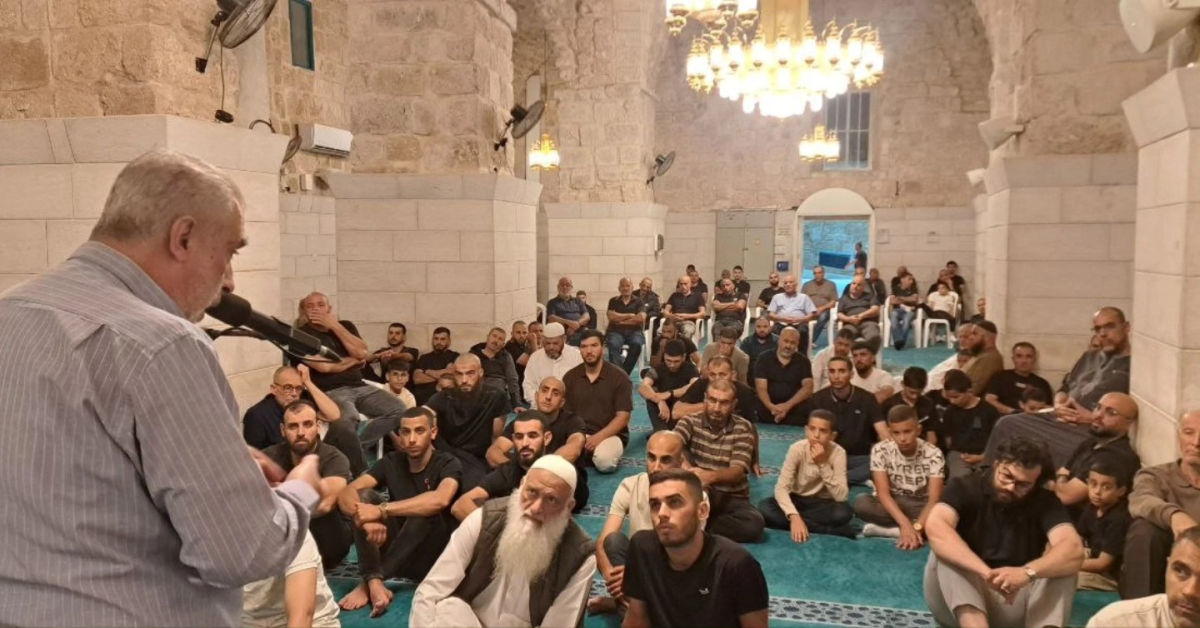 أمسية إيمانية في مسجد العمري بمدينة اللد بحضور الشيخ كمال خطيب