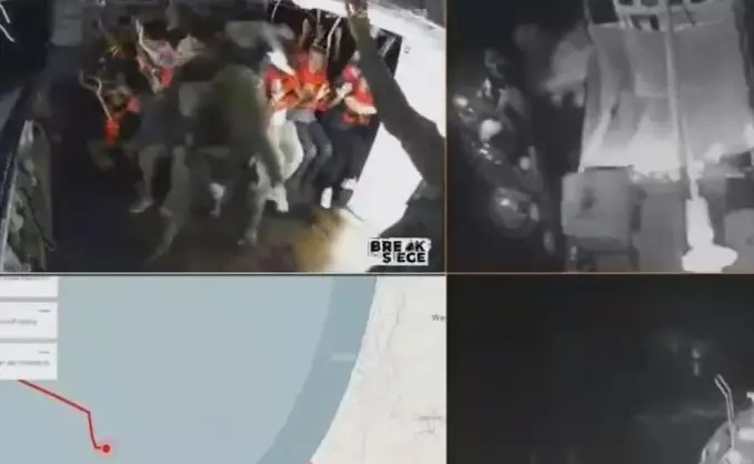 الجيش الإسرائيلي يقتحم السفينة حنظلة