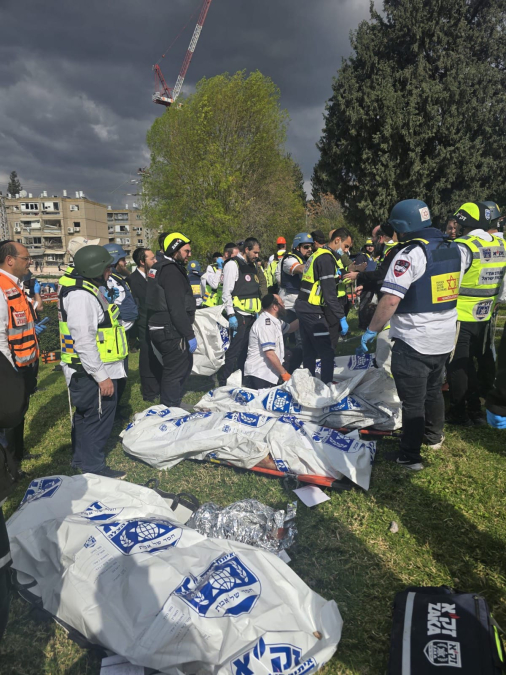 مقتل خمسة مواطنين في الاصابة المباشرة للصاروخ الايراني في بيت شيمش
