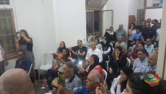 بالصور: القائمة المشتركة تُنظم احتفالاً بيافا بمناسبة نجاح السيد سامي ابو شحادة