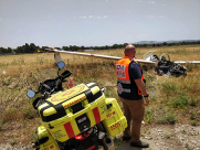 مصرع رجل وإصابة آخر في حادث تحطم طائرة خفيفة في مجيدو