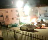 اللّد: احتراق مركبة في شارع أينشتاين دون إصابات